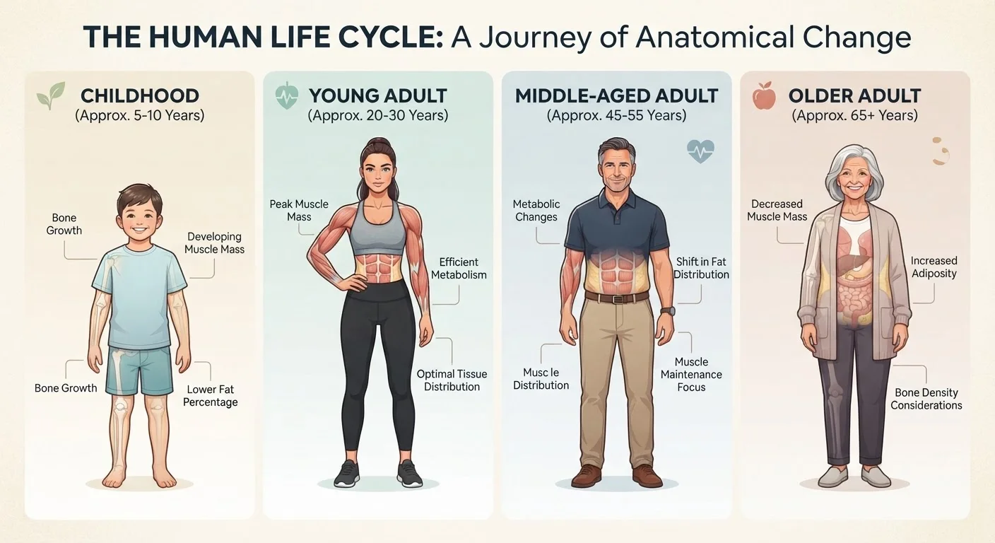 Body Composition Through the Lifespan: How Muscle and Fat Shift from Youth to Old Age