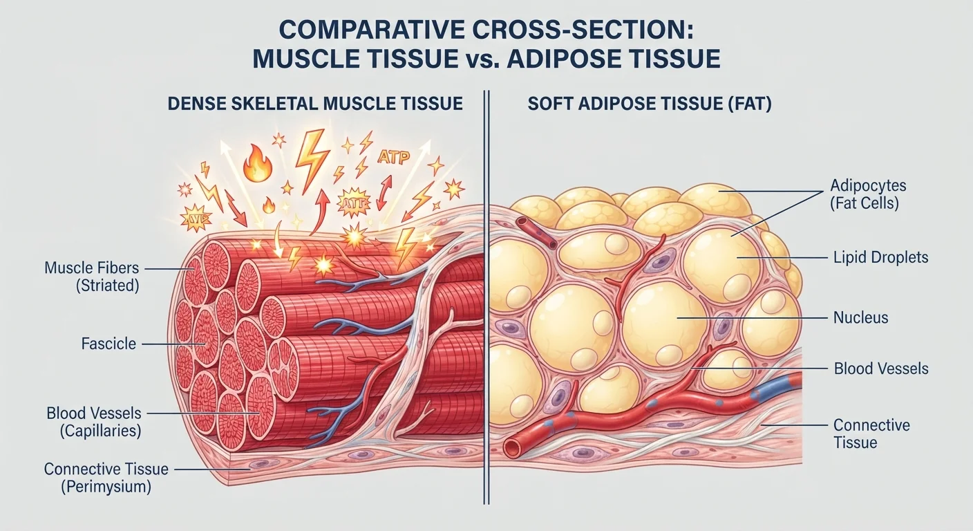 How Muscle and Fat Tissue Affect Your Resting Energy Burn