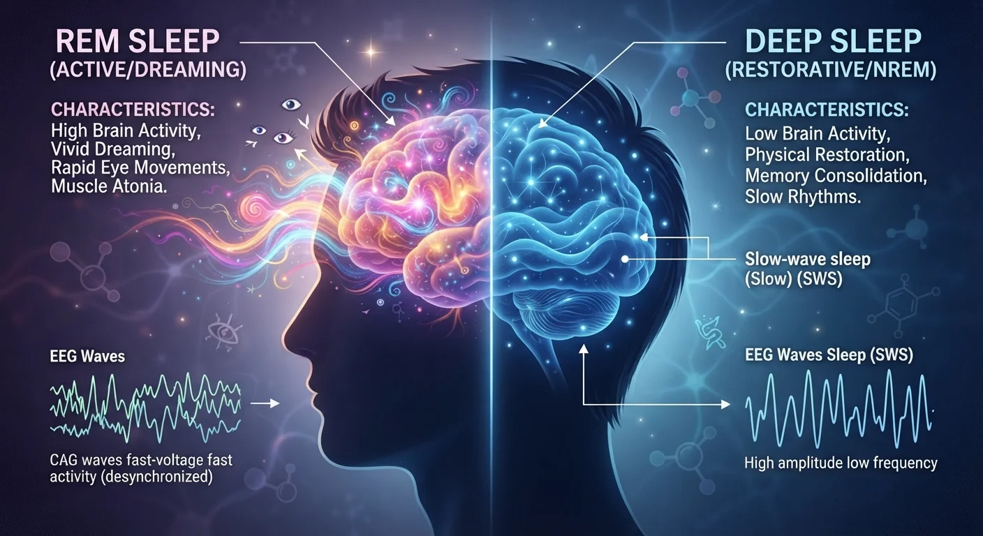 REM Sleep vs. Deep Sleep: Two Stages, Very Different Jobs