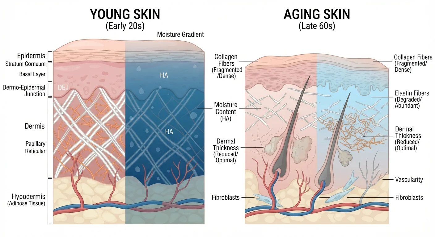 Skin in Your 40s vs. Your 60s: Understanding the Structural Differences